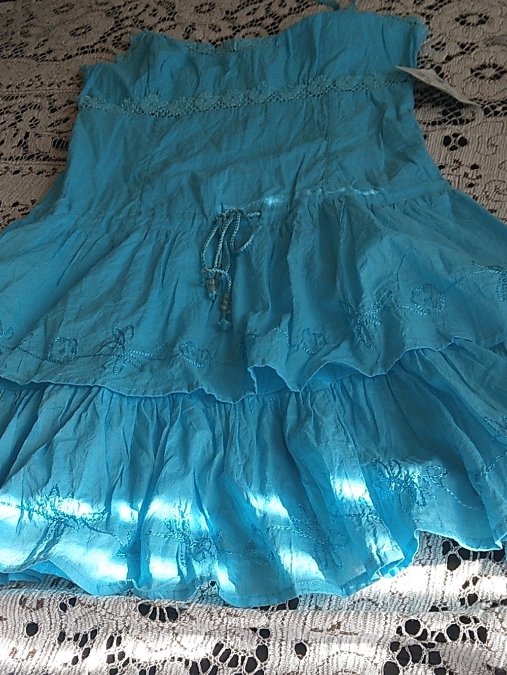 Women’s Turquoise Tiered Summer Skirt